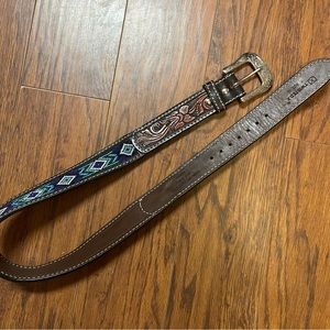 Twisted X Beaded Belt